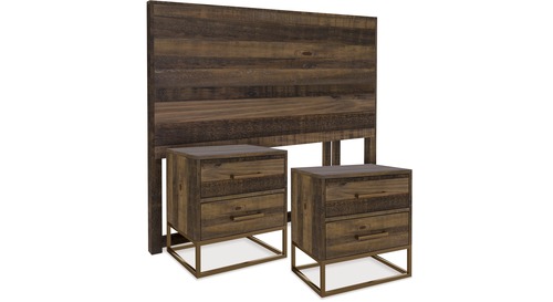 Haze Headboard - Queen & Bedsides x 2 Haze Headboard - Queen & Bedsides x 2